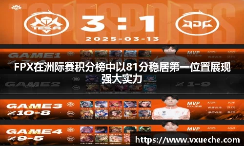 FPX在洲际赛积分榜中以81分稳居第一位置展现强大实力